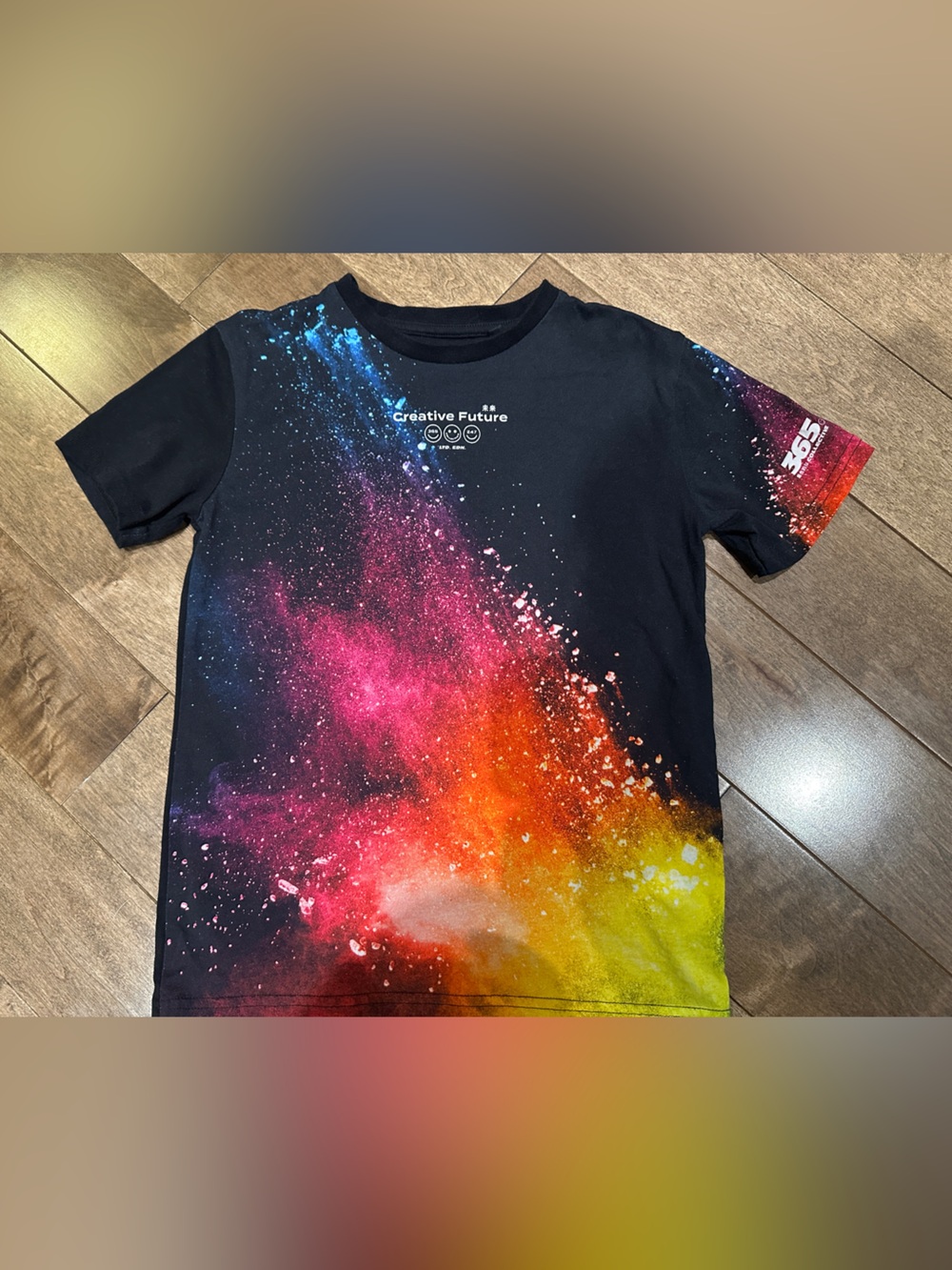 🌸LIKE TO GET 30% OFF🌸 NEXT DIRECT• Kids' Black Multi-Color Galaxy Splash T‑Shirt